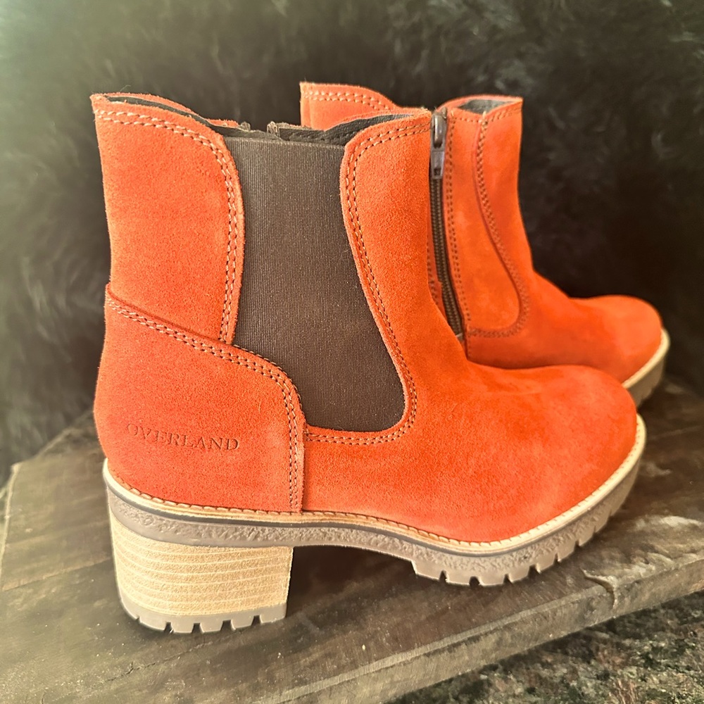 Overland Sheep Company (Macy) Waterproof Suede Leather Upper Boot (Terracotta)
